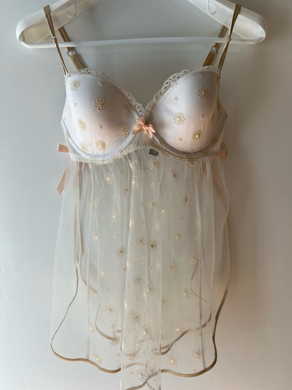 Victoria's Secret Sexy Little Things Push Up Bra Lingerie Lace Babydoll 34D